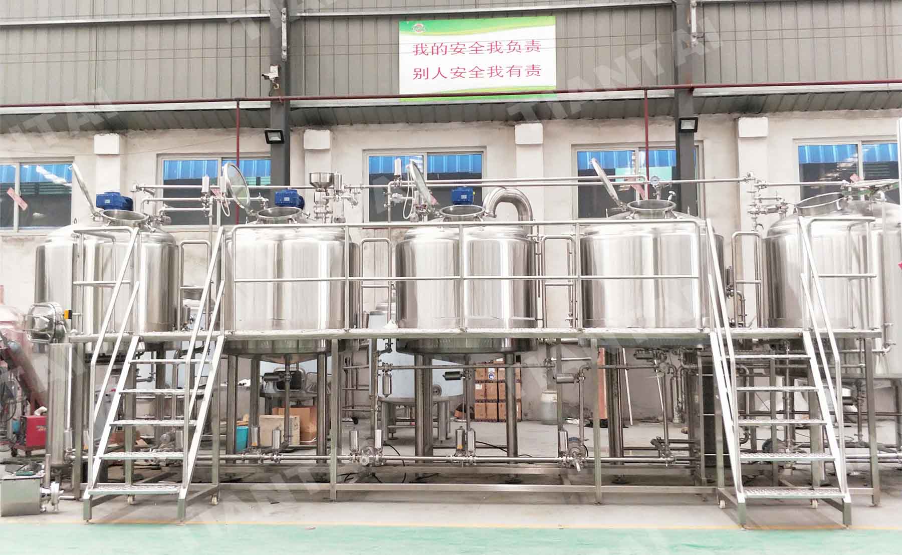 Korea 1000L 4 Vessel Brewhouse and Beer brewing equipment are shipped!